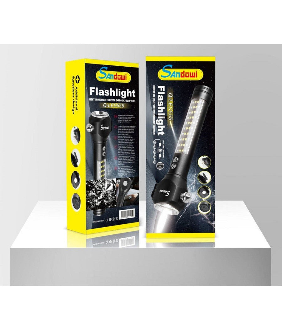 Torcia Led Flashlight Accessorio Casa Esterni Emergenza Multifunzione Q-led55         