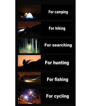 Torcia Led Militare Cree Tattica Con Zoom Ricaricabile Con Laser Rosso         