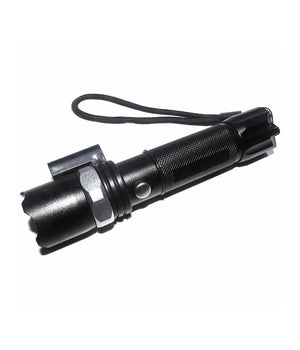 Torcia Led Militare Cree Tattica Con Zoom Ricaricabile Con Laser Rosso         