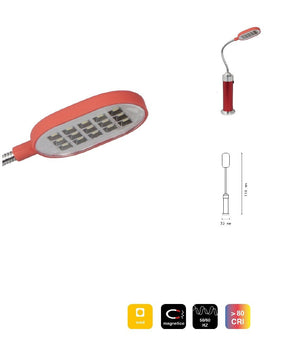 Torcia Led Multifunzione Lampada Torcetta Magnetica Smd 2835 Tascabile Dt-2009         
