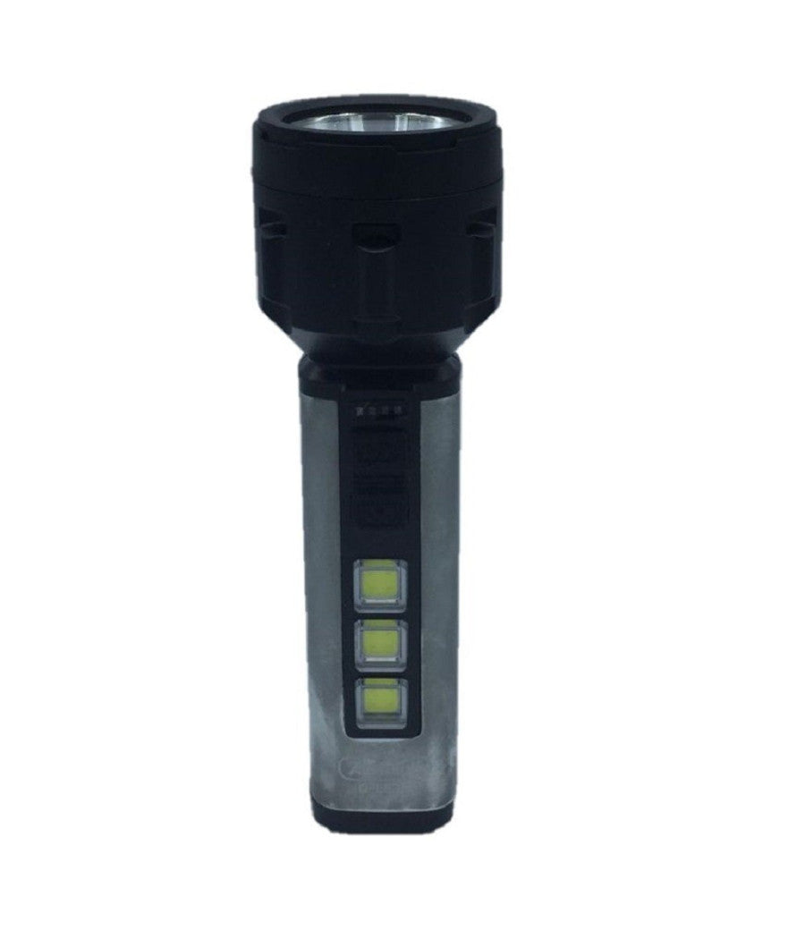 Torcia Led Usb Ricaricabile 5w+3 Luci Cob Campeggio Escursionismo Caccia Q-led66         
