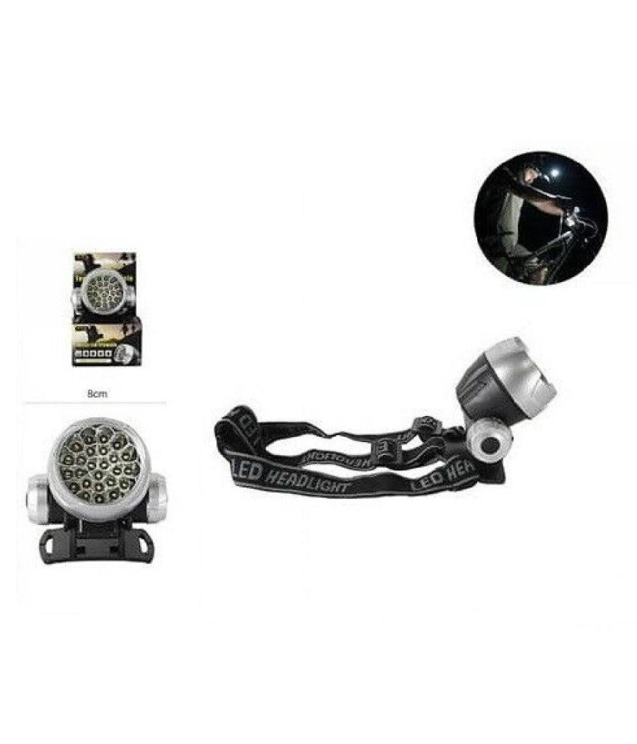 Torcia Luce Frontale Lampada Testa 25 Led Caccia Pesca Lavoro Escursioni 63368         