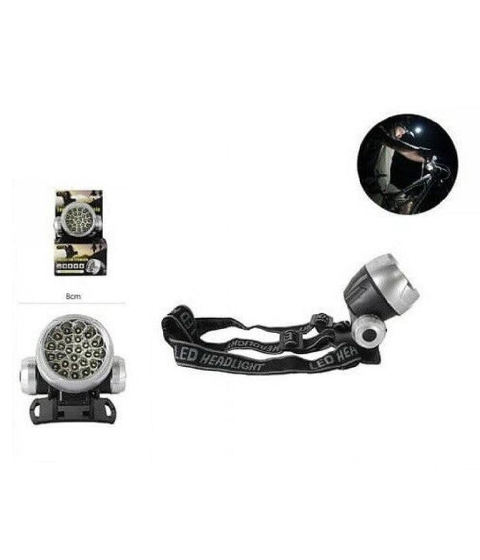 Torcia Luce Frontale Lampada Testa 25 Led Caccia Pesca Lavoro Escursioni 63368         