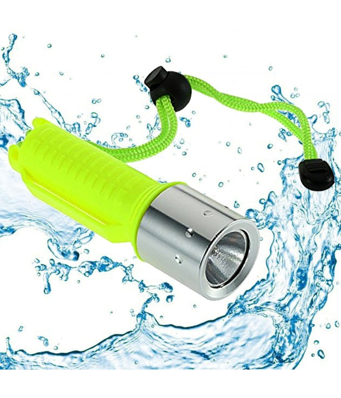 Torcia Luce Lampada Subacquea Impermeabile Da Polso Led Q5 Fascia 260 Lm         