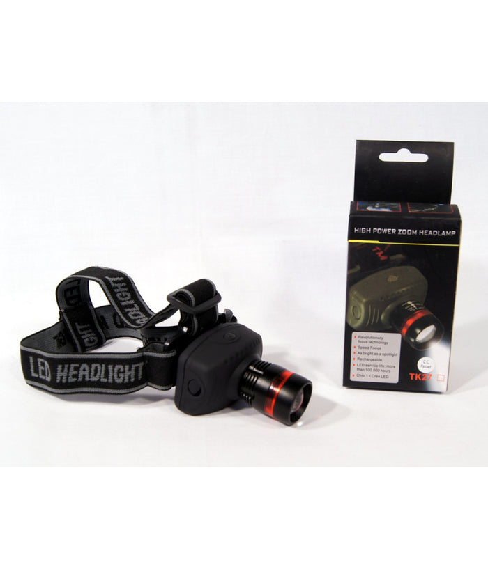 Torcia Luce Led Lampada Frontale Testa 3w Casco Headlamp Caccia Pesca         