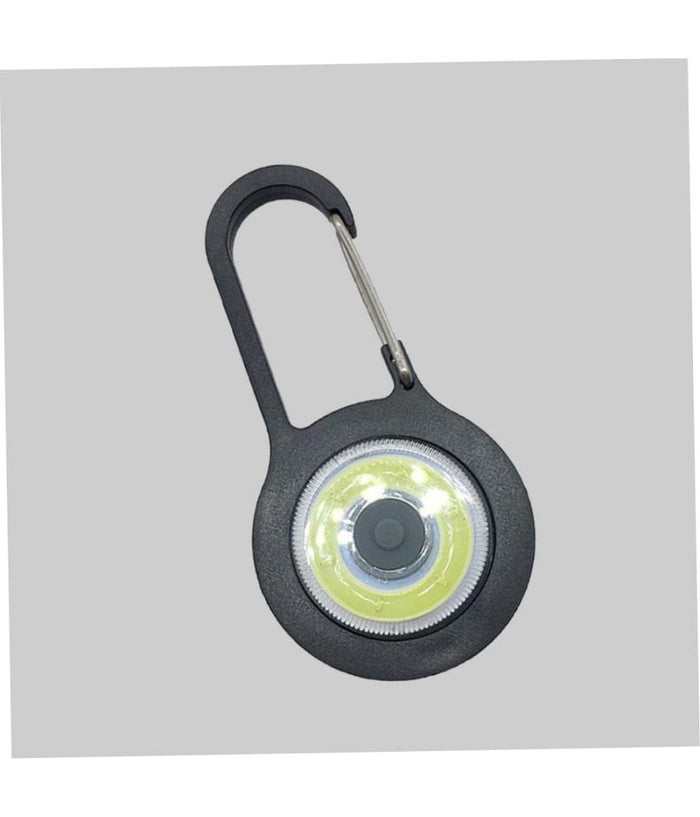 Torcia Luce Tascabile A Led Cob Mini Con Batteria Moschettone Manici Per Esterni         