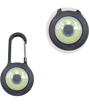 Torcia Luce Tascabile A Led Cob Mini Con Batteria Moschettone Manici Per Esterni         
