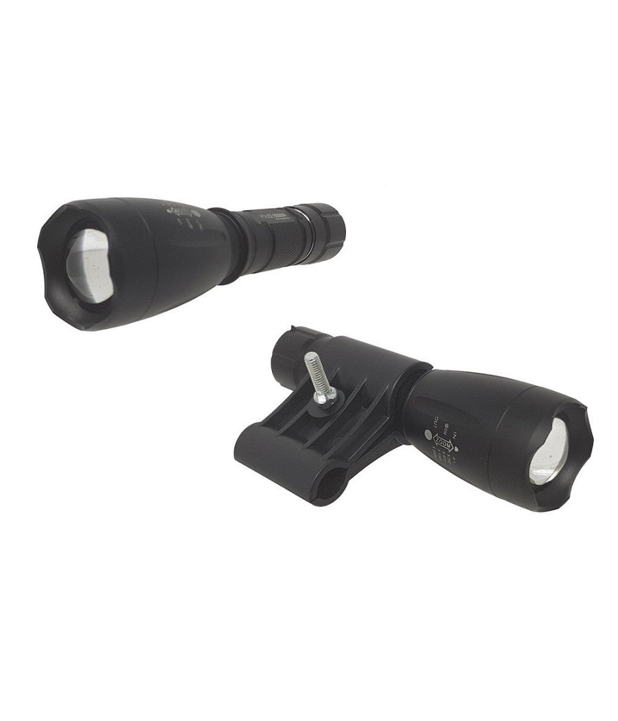 Torcia Led A Batteria Ricaricabile Con Slitta Per Softair Controllo Remoto Q1891         