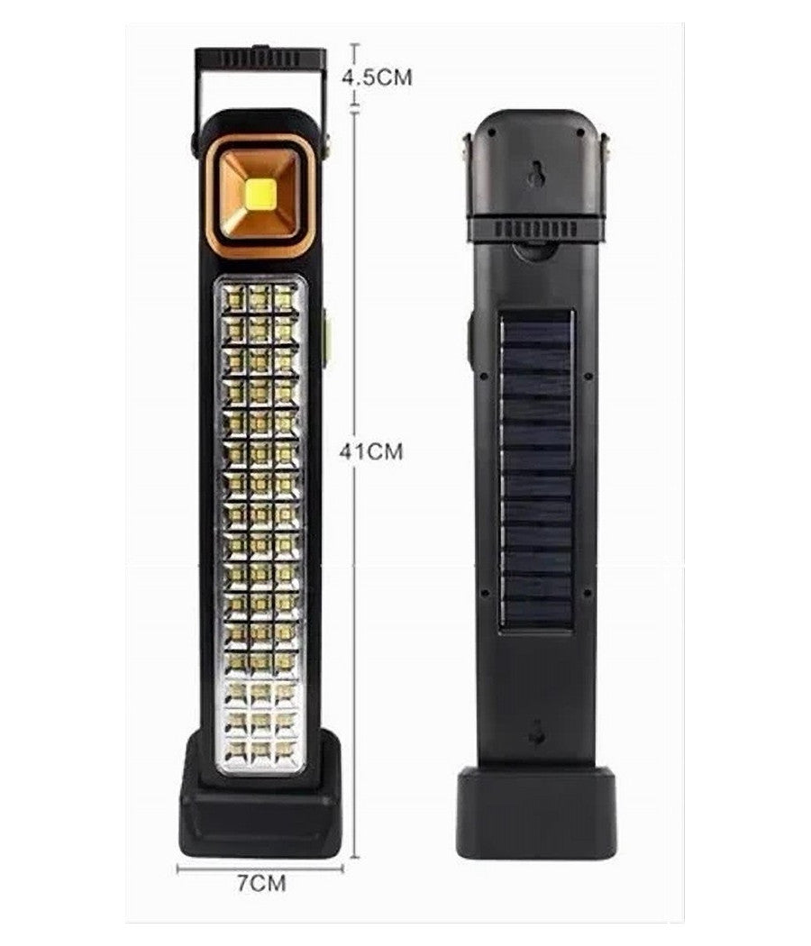 Torcia Portatile Lampada Di Emergenza Ricaricabile Usb Solare 45led Luce Bianca         