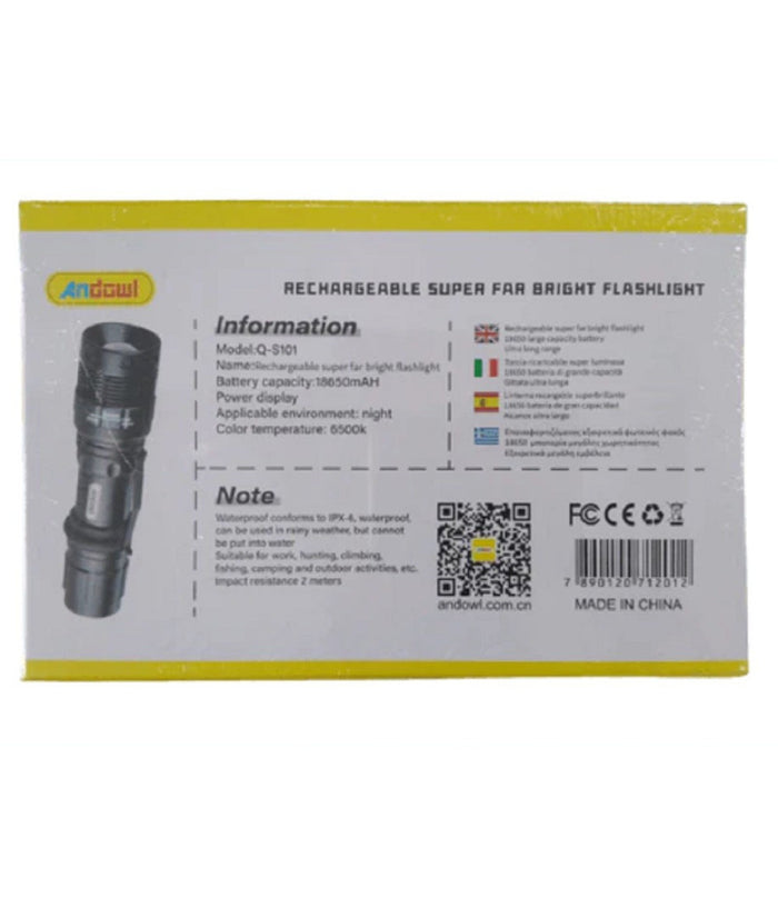 Torcia Ricaricabile Super Potente Per Camping Pesca Notturna Caccia 30w Q-5101         