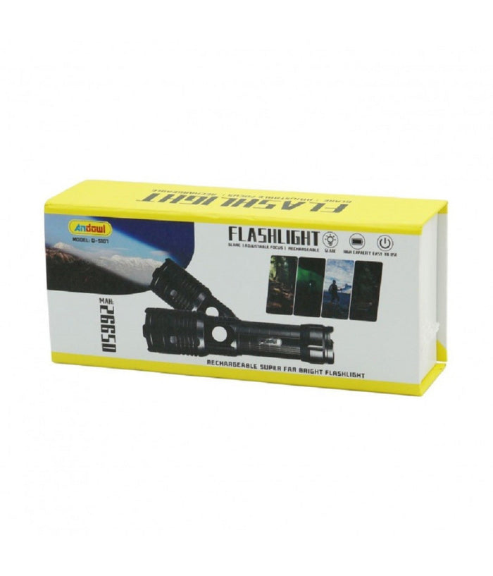 Torcia Ricaricabile Usb 26650mah Ipx6 Impermeabile Lavoro Caccia Campeggi Q-5107         