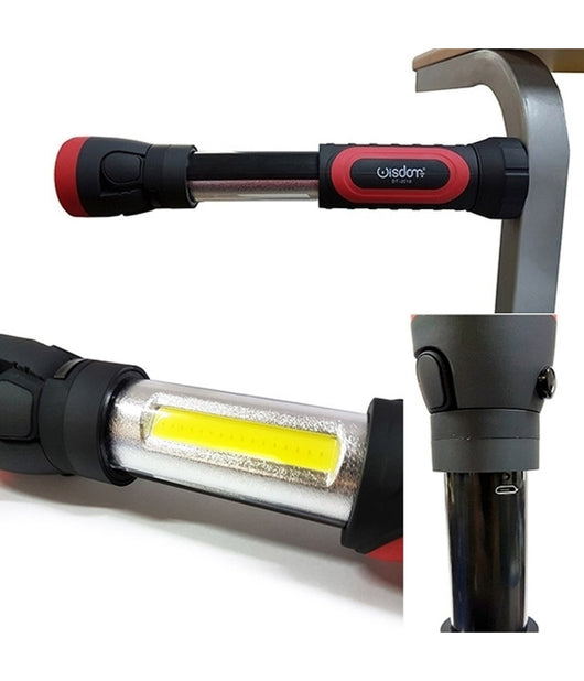 Torcia Ricaricabile Usb Magnetica Led Luce Lavoro Calamita Lampada Portatile         