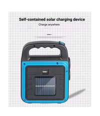 Trade Shop - Torcia Solare Portatile Multifunzione Ricaricabile Lanterna Da Campeggio Ip65 -