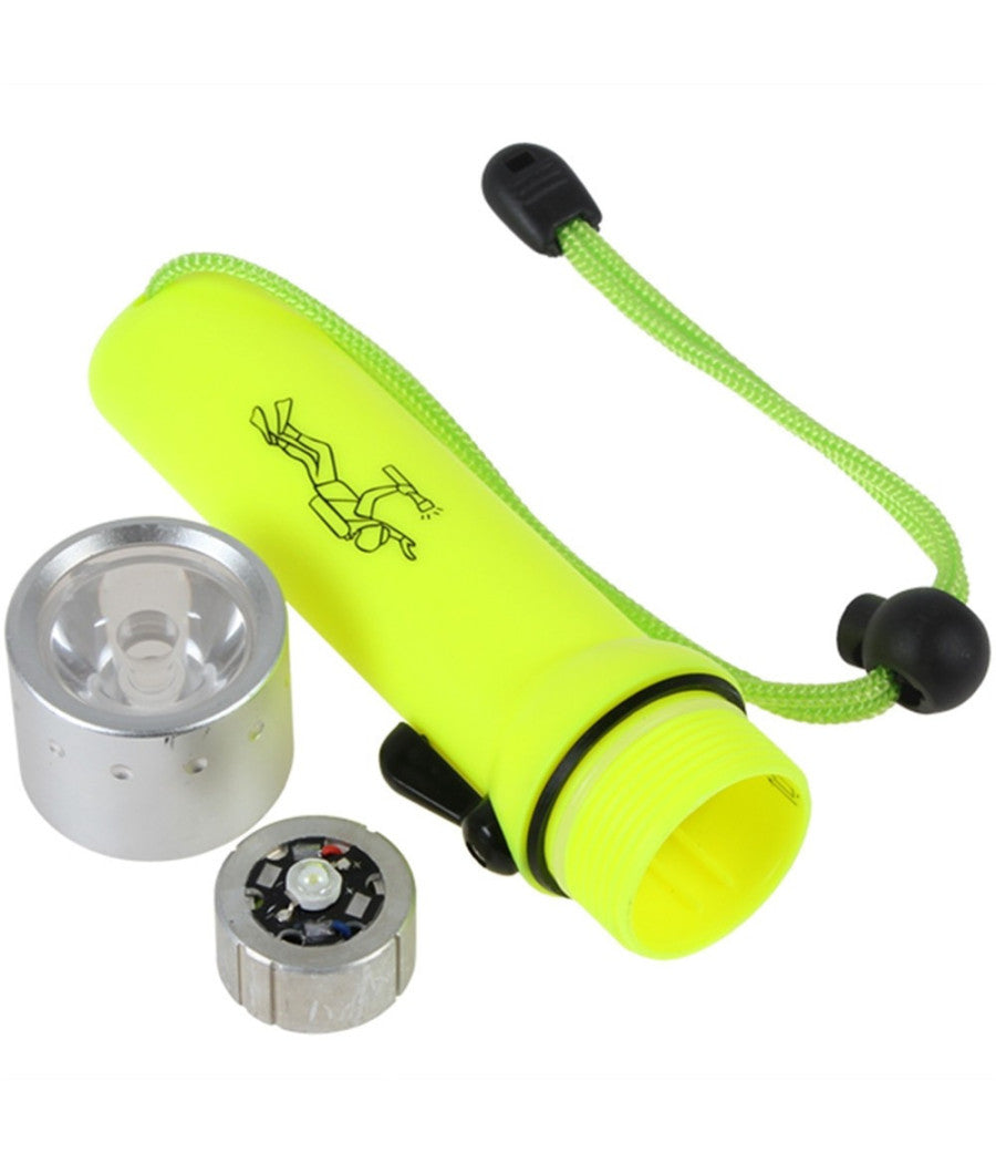 Torcia Subacquea Impermeabile Led 180 Lumen Cree 40 Metri Q3 Sub Luce Lampada 3w         