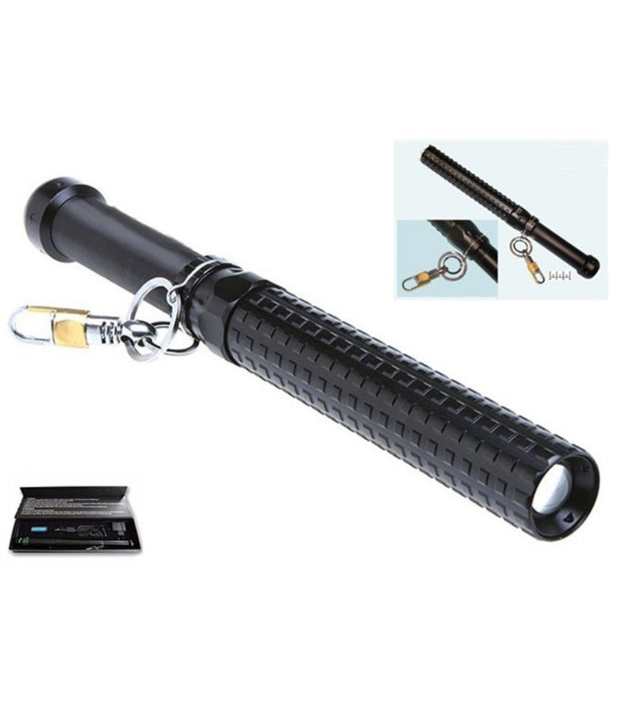 Torcia Tattica Militare 5000w 8800mah Bl-b96 Ricaricabile Led Con Zoom + Cono         