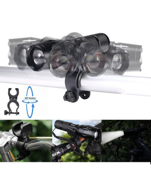 Torcia Tattica Militare A Led Ultra Luminosa 1200 Lmn Impermeabile Con 5 Mod.         