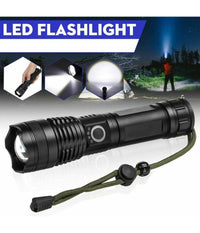 Torcia Tattica/militare Led Cree T6 Ricaricabile Zoom Doppia Batteria A90-p50         