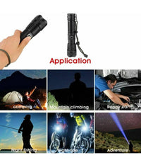 Torcia Tattica/militare Led Cree T6 Ricaricabile Zoom Doppia Batteria A90-p50         