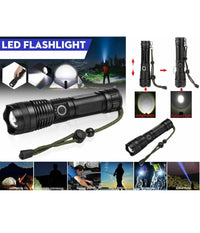 Torcia Tattica/militare Led Cree T6 Ricaricabile Zoom Doppia Batteria A90-p50         