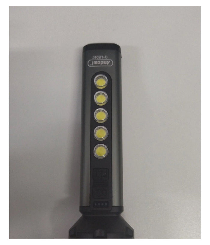 Torcia Usb Led Ricaricabile 5w+5 Cob Light Campeggio Ciclismo Escursioni Q-led67         