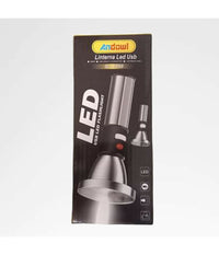 Torcia Usb Luce Led Lanterna Accessorio Per Casa Cantine Per Emergenze Q-led68         