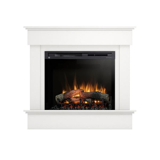 Caminetto elettrico a libera installazione a LED - 28" - Bianco opaco - 111,5 x 102 x 33,5 - TORMES