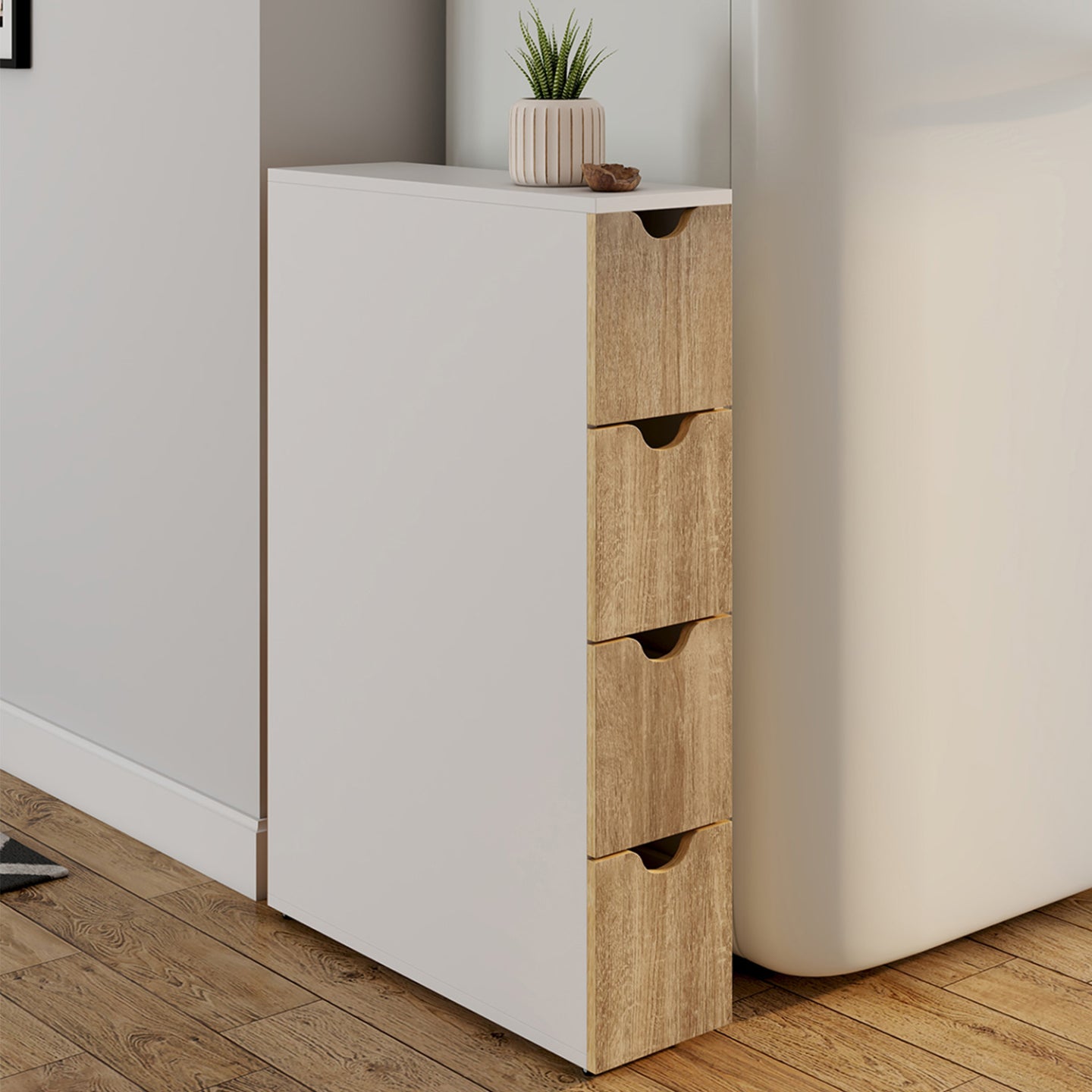 IDMarket - Torre de almacenamiento que ahorra espacio en blanco y haya