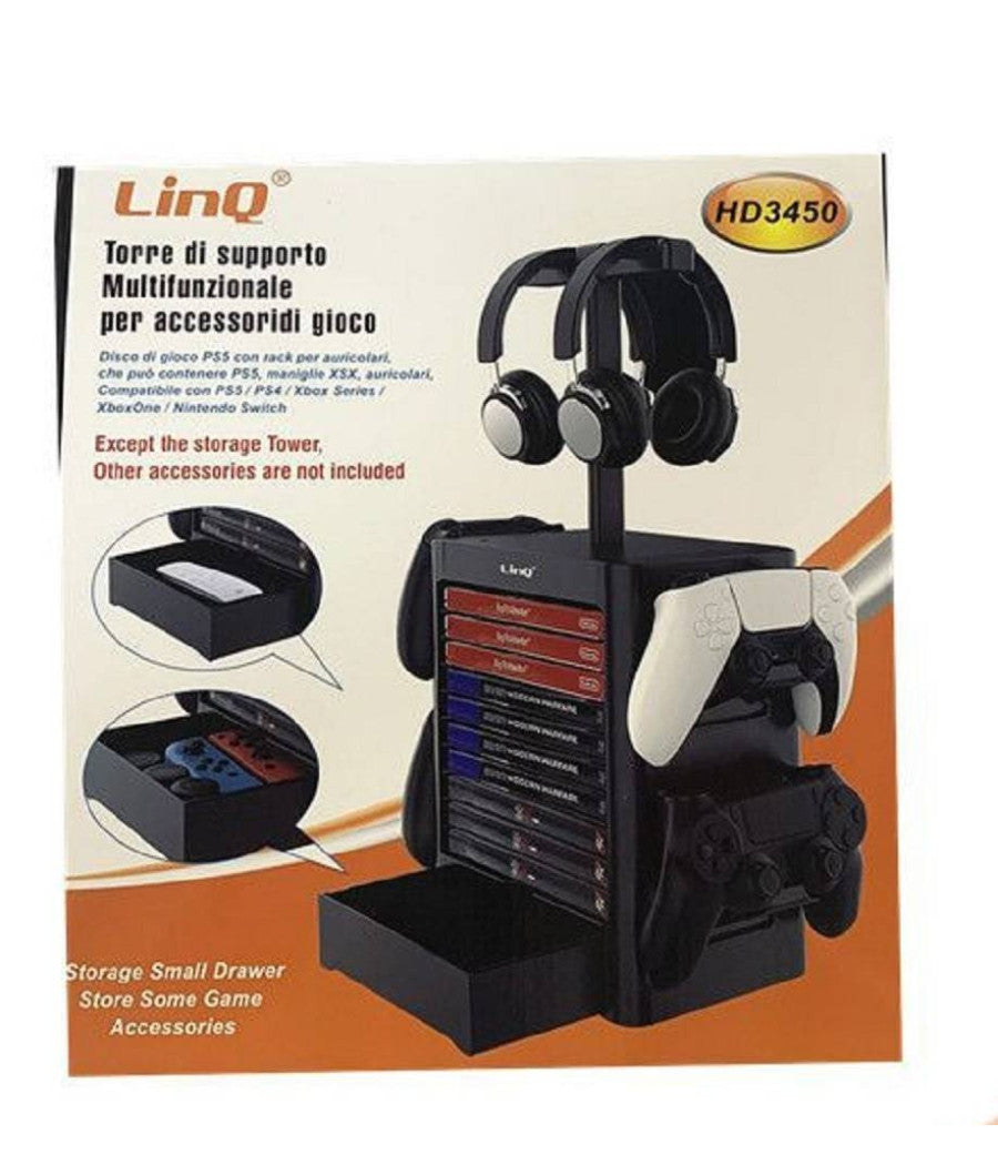 Torre Stand Supporto Multifunzione Controller Per Accessori Giochi Ps5 Hd3450         