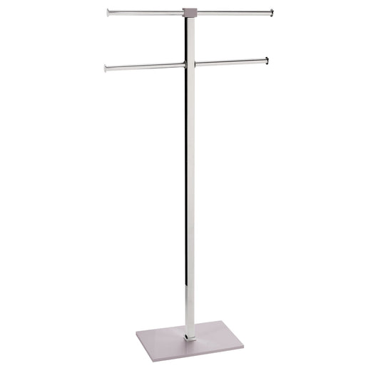 Piantana portasciugamani acciaio inox e resine termoplastiche serie Rainbow Gedy RA31 Tortora Chiaro