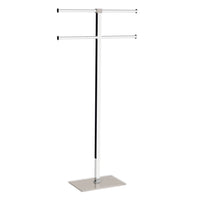 Piantana portasciugamani acciaio inox e resine termoplastiche serie Rainbow Gedy RA31 Tortora Chiaro Trasparente