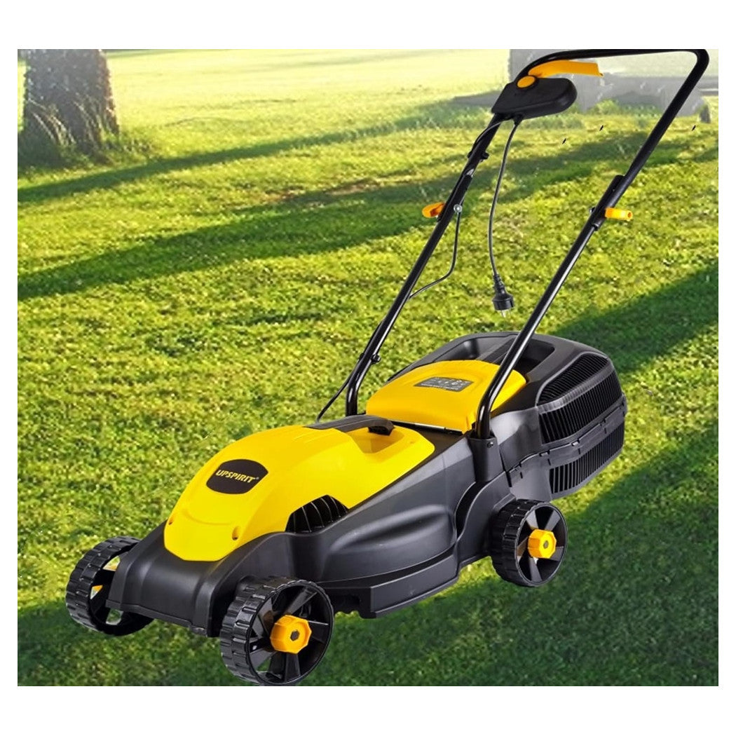 Trade Shop - Tosaerba Elettrico 1200 W Taglio 32 Cm Capacità Cesto 30 Lt A Batteria Per Giardini         