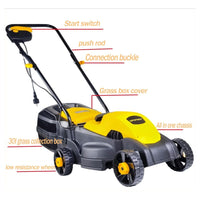 Trade Shop - Tosaerba Elettrico 1200 W Taglio 32 Cm Capacità Cesto 30 Lt A Batteria Per Giardini         