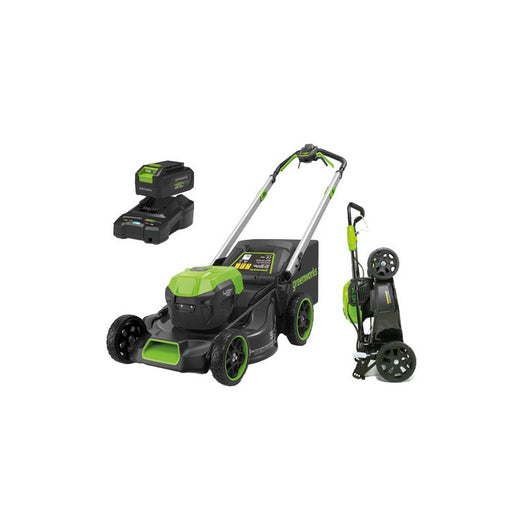 Tosaerba semovente a batteria 48 V 51 cm con raccolta e mulching – Greenworks