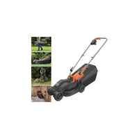 Tosaerba elettrico 1000 W lama 32 cm con cesto 35 L e design compatto – Black & Decker