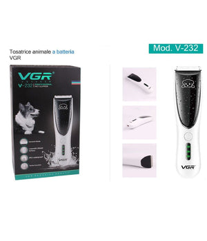 Tosatrice Per Animali Elettrico Ricaricabile Usb A Batteria Professionale V-232         