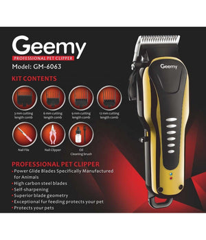 Trade Shop - Tosatrice Professionale Per Cani Animali Domestici Ricaricabile Cordless Gm-6063 -