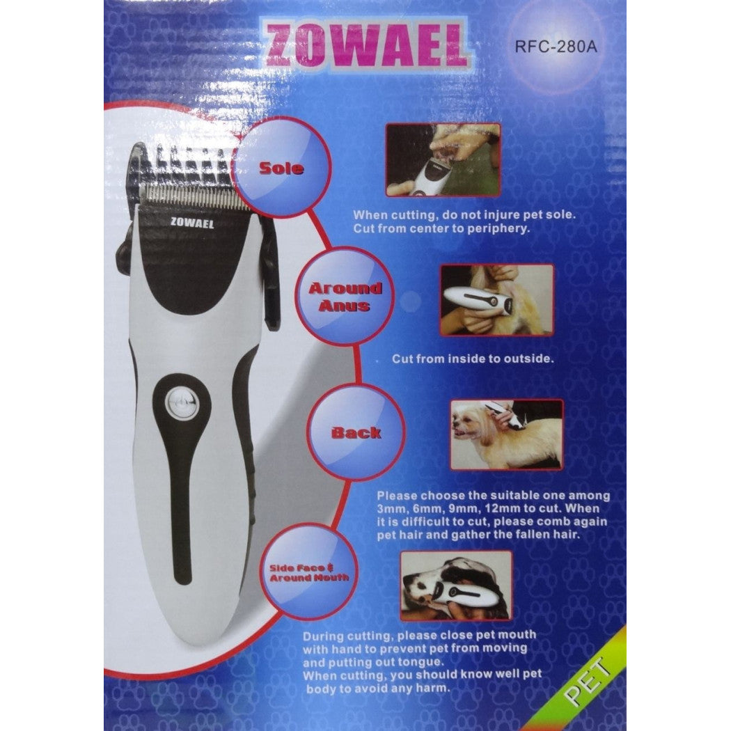 Trade Shop - Tosatrice Rasoio Animali Domestici Taglia Pelo Elettrico Zowael Rcf-280a -