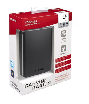 Toshiba Canvio 2tb Usb 3.0 Portable External Hard Disk Drive Black         