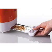 Tostapane con Pinze per 2 fette - 9 Gradi di Doratura - 700 Watt - Bianco e Arancio