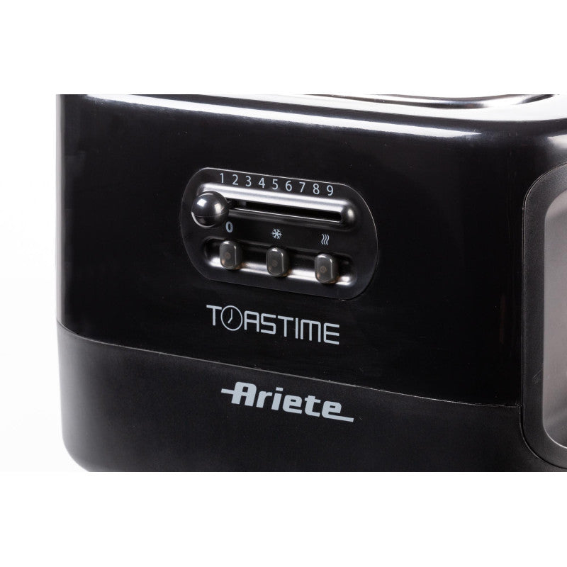 Tostapane con Pinze per 2 fette - 9 Gradi di Doratura - 700 Watt - Nero