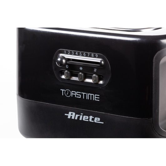 Tostapane con Pinze per 2 fette - 9 Gradi di Doratura - 700 Watt - Nero