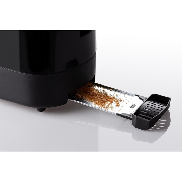 Tostapane con Pinze per 2 fette - 9 Gradi di Doratura - 700 Watt - Nero