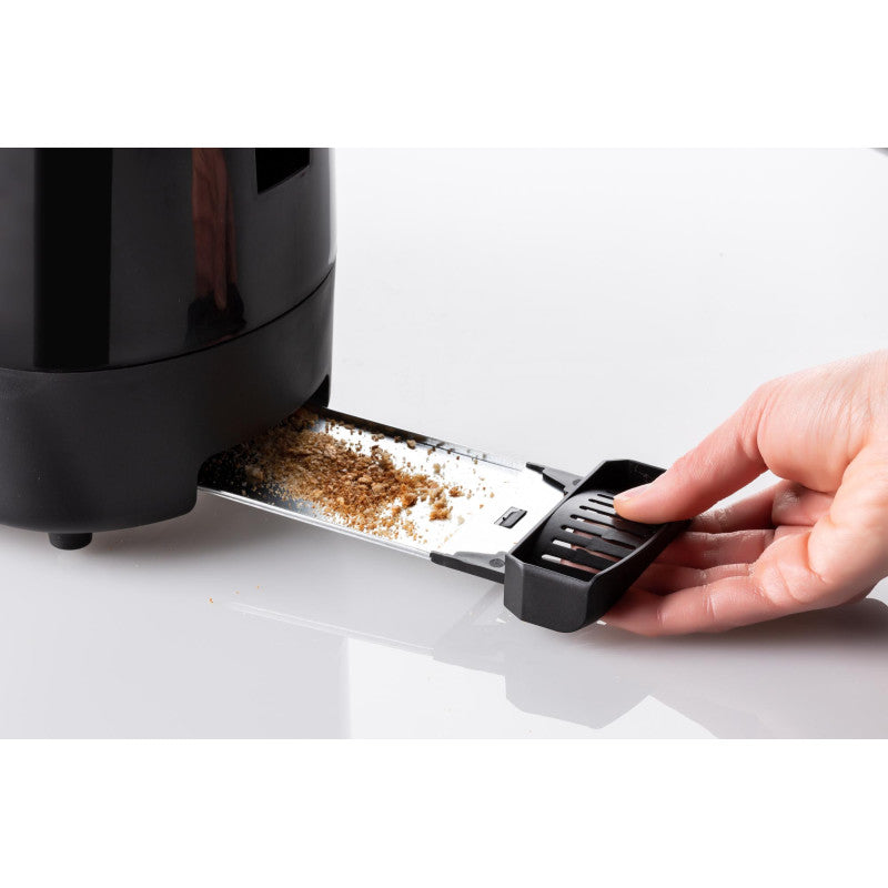 Tostapane con Pinze per 2 fette - 9 Gradi di Doratura - 700 Watt - Nero