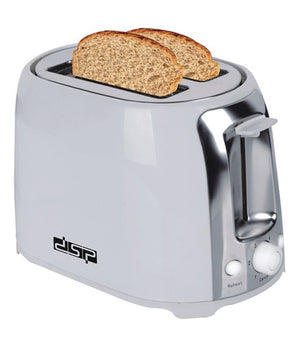 Tostapane Per 2 Fette 750 W 6 Livelli Funzione Scongelamento Toast Bianco         