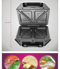 Tostiera Elettrica Piastra Grill Sandwich Antiaderente Tostapane Elettrico 750w         