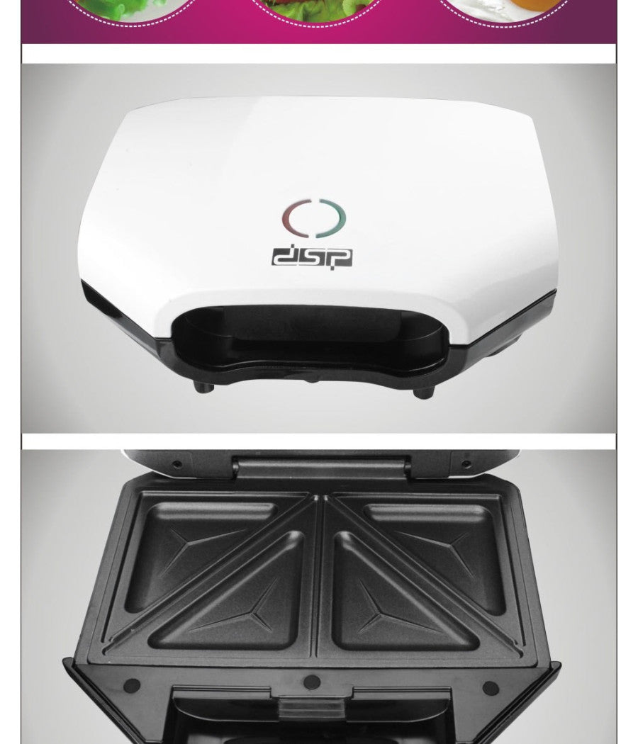 Tostiera Elettrica Piastra Grill Sandwich Antiaderente Tostapane Elettrico 750w         