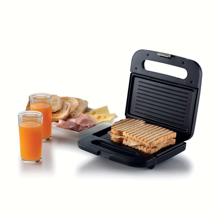 Tostiera per toast, sandwich e panini 750W, piastre fisse grill, rivestimento antiaderente - Dark & Sahara Grey