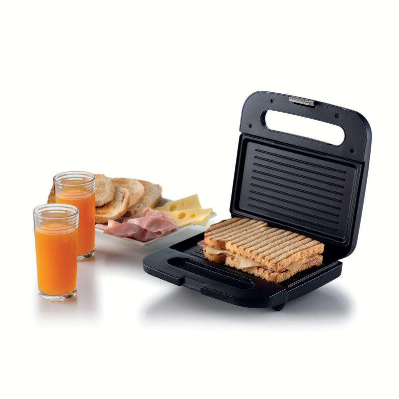 Tostiera per toast, sandwich e panini 750W, piastre fisse grill, rivestimento antiaderente - Dark & Sahara Grey