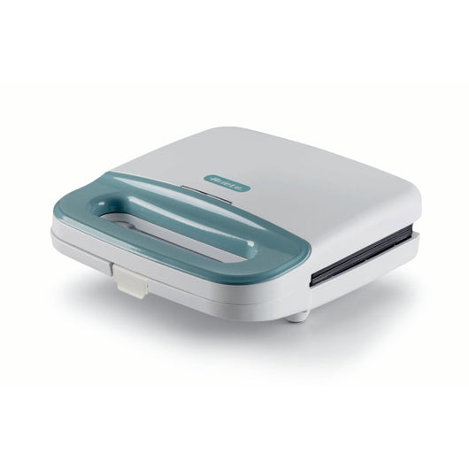 Tostiera per toast, sandwich e panini 750W, piastre fisse grill, rivestimento antiaderente - White & Aegean Teal