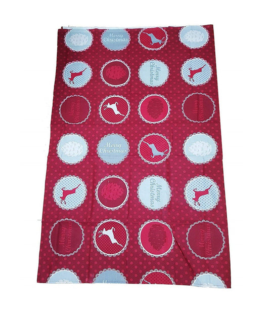 Tovaglia 6 Persone Rosso Renna Pois Christmas Tavola Natale 130x170cm Natalizia         